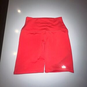 Alo red biker shorts